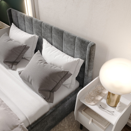 Кровать 1,6 м "Версаль" КР-18 (Грифельный)