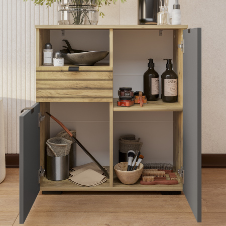 Тумба "Марсель" ТБ-02 Крафт/Графит (Крафт/Графит)