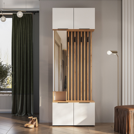 Прихожая "Сандра" ПР-03 (Крафт/Белый)