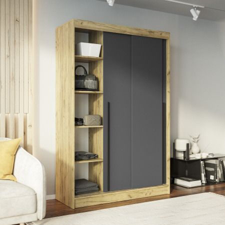 Шкаф-купе "Тайм" ШКК-03 МБ (крафт/графит)