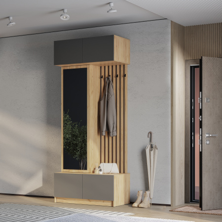 Прихожая "Багира" ПР-03 (Крафт/Графит)