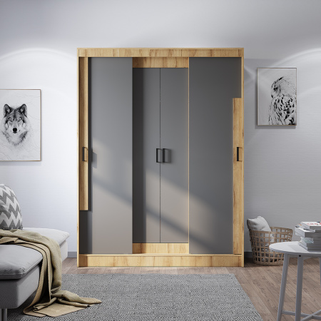 Шкаф-купе "Смарт" ШКК-06 (Крафт/графит)