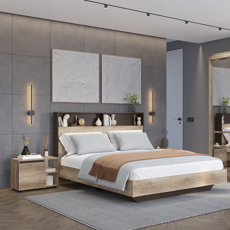 Тумба прикроватная "Энигма" ТБ-14 (дуб каньон/венге)