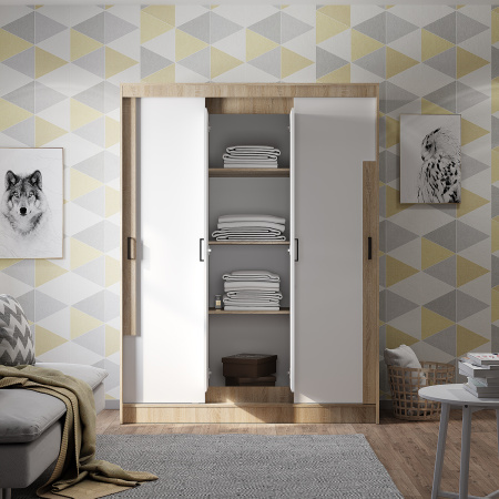 Шкаф-купе "Смарт" ШКК-06 (Дуб сонома/белый)