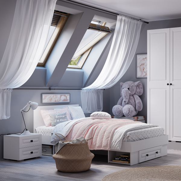 Ящик "Софт" (КР-01; КР-06) (Белый/Эмаль белая (F26))