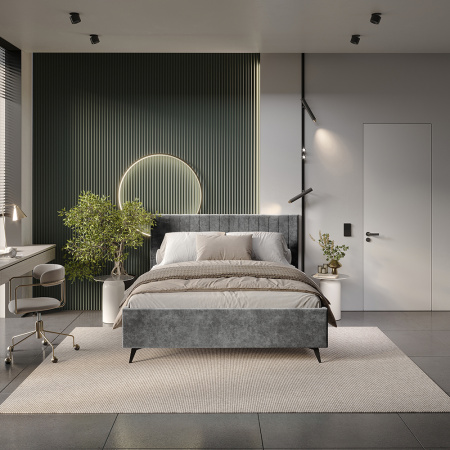 Кровать 1,6 м "Хлоя" КР-18 (Грифельный)