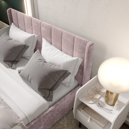 Кровать 1,6 м "Версаль" КР-18 (Шарли пинк)