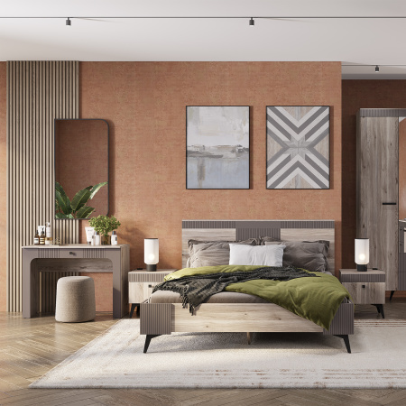 Стол туалетный "Кассандра" СТ-02 (Дуб Смоки/MF14)