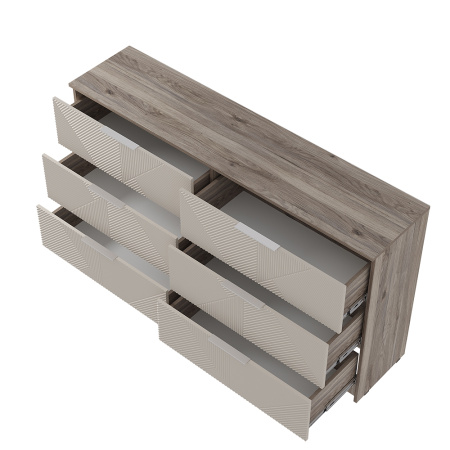 Комод "Эмилия" КМ-04 (Дуб смоки/Айриш (MF03)