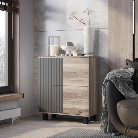 Комод "Жаклин" КМ-11 (Дуб смоки/Графит)