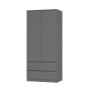Шкаф 2-х створчатый "Симпл" ШК-03 (графит)
