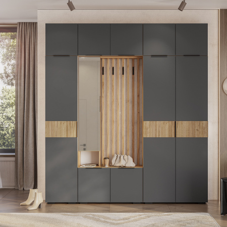 Прихожая "Сандра" ПР-03 (Крафт/Графит)