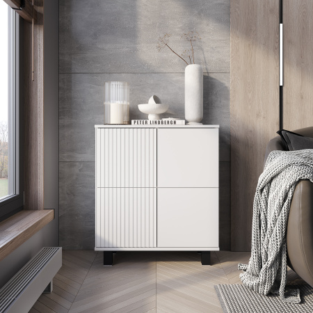 Комод "Жаклин" КМ-11 (Белый/Эмаль белая F26)