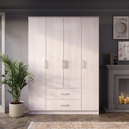 "Титан" шкаф 4-х створчатый (Ясень белый)
