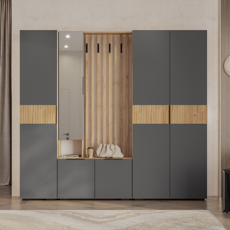 Прихожая "Сандра" ПР-03 (Крафт/Графит)