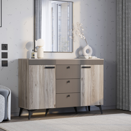 Комод "Кассандра" КМ-12 (Дуб Смоки/MF14)