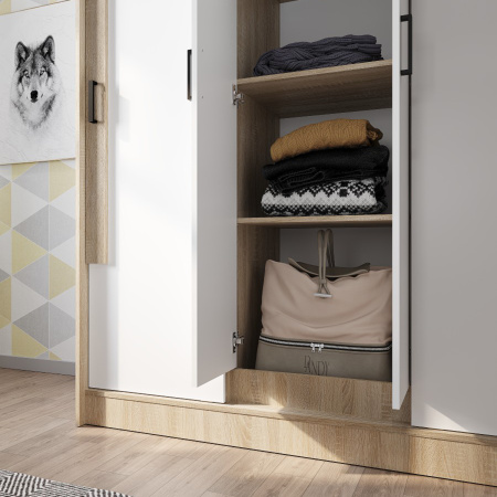 Шкаф-купе "Смарт" ШКК-06 (Дуб сонома/белый)