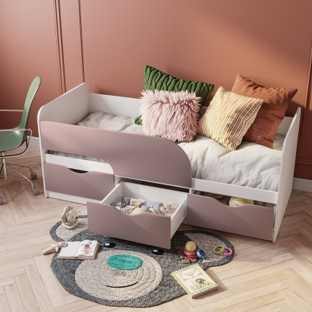 Кровать 0,9 м "Стандарт" КР-22 NEW (Белый/MF13)