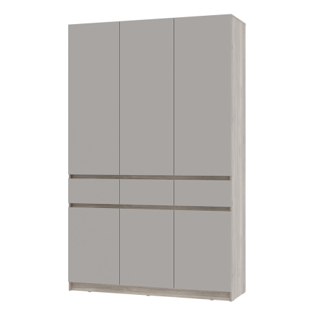 Шкаф 3-х створчатый "Багира" ШК-08 (Дуб смоки/Кашемир)