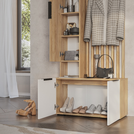 Прихожая "Сандра" ПР-03 (Крафт/Белый)