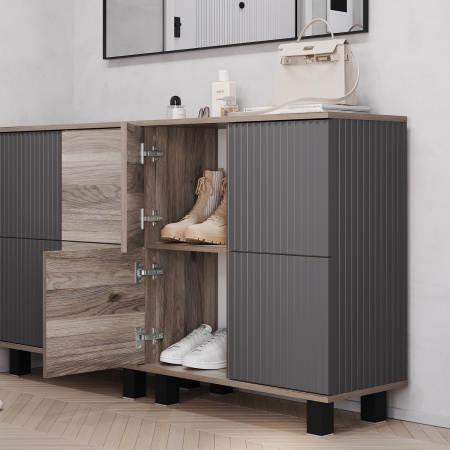 Комод "Жаклин" КМ-11 (Дуб смоки/Графит)