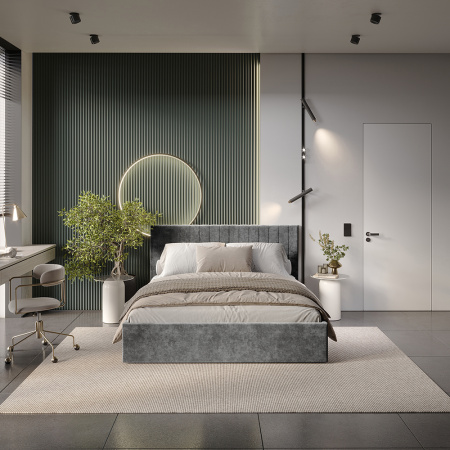 Кровать 1,6 м "Хлоя" КР-18 (Грифельный)