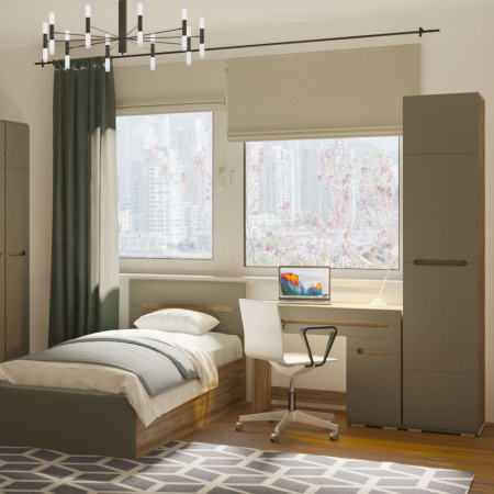 "Наоми" Шкаф (пенал) ПН-14 (дуб каньон/графит)