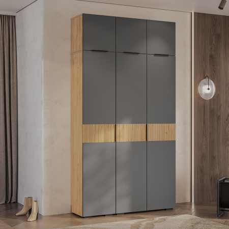 Шкаф навесной "Сандра" ШКН-03 (Крафт/Графит)