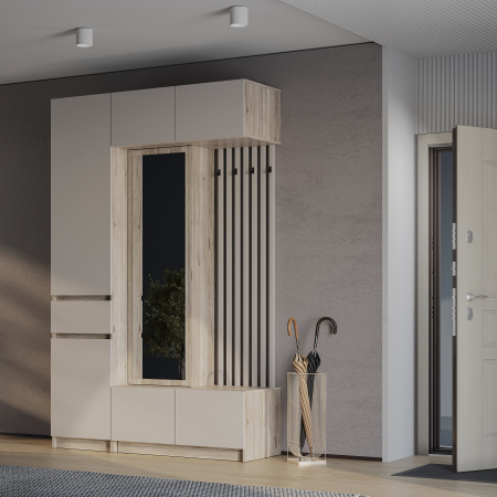 Прихожая "Багира" ПР-03 (Дуб смоки/Кашемир)