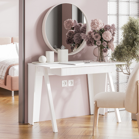 Стол письменный "Монблан" ПС-04 белый (Белый/лофт белый (М17))