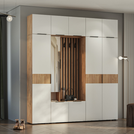 Шкаф навесной "Сандра" ШКН-02 (Крафт/Белый)