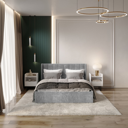 Кровать 1,6 м "Версаль" КР-18 (Хром)