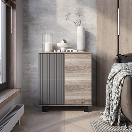 Комод "Жаклин" КМ-11 (Дуб смоки/Графит)