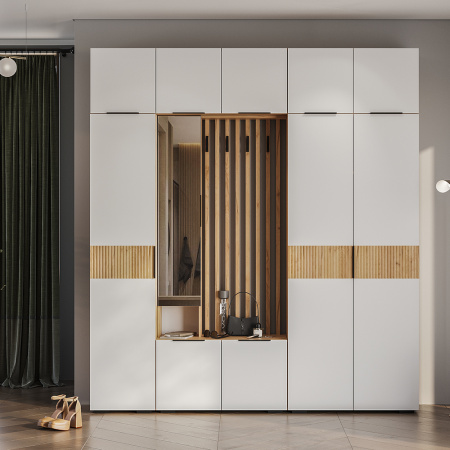 Прихожая "Сандра" ПР-03 (Крафт/Белый)