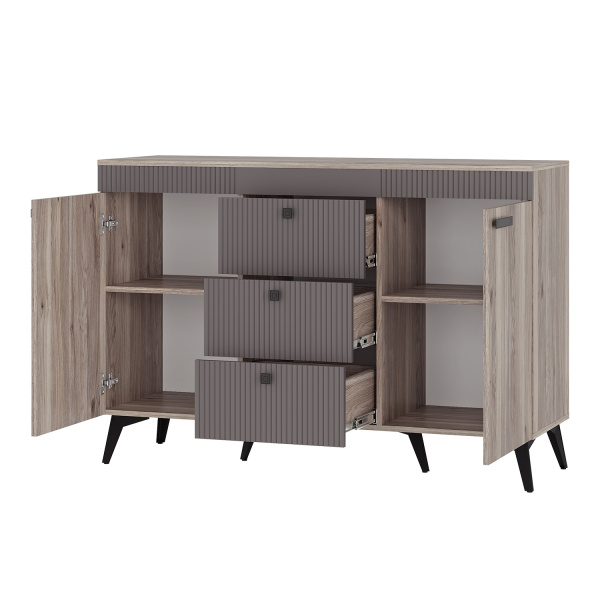 Комод "Кассандра" КМ-12 (Дуб Смоки/MF14)