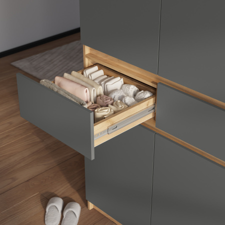 Шкаф 2-х створчатый "Багира" ШК-03 (Крафт/Графит)